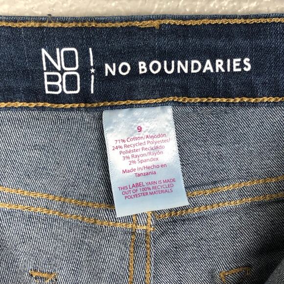No Boundaries Juniors Size 9 Denim Skinny Jeans Mid Wash Pockets School Casual - Picture 5 of 7